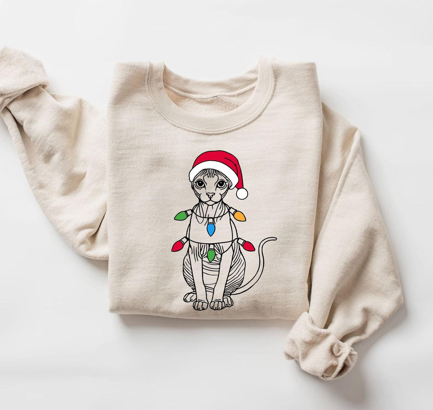 Sphynx Cat Christmas Sweater