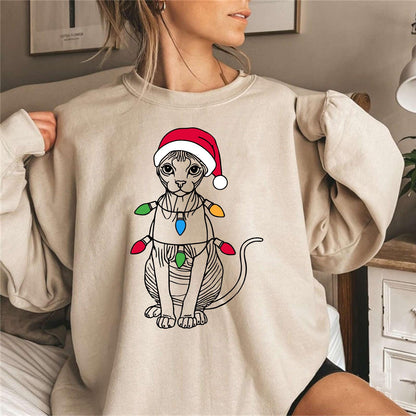 Sphynx Cat Christmas Sweater