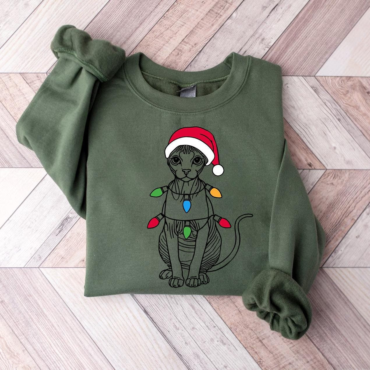 Sphynx Cat Christmas Sweater