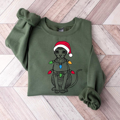 Sphynx Cat Christmas Sweater