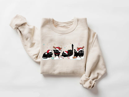 Christmas Black Cat Sweater