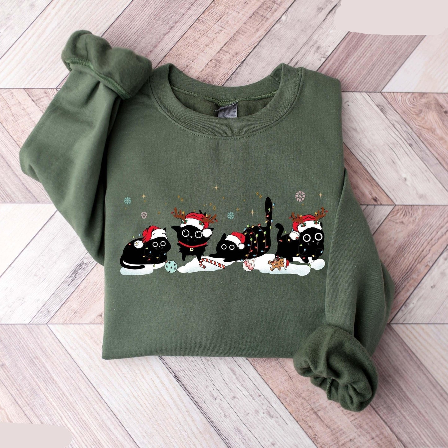 Christmas Black Cat Sweater