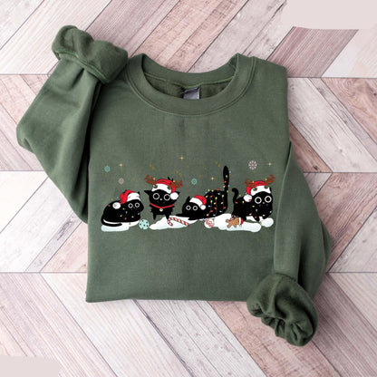 Christmas Black Cat Sweater