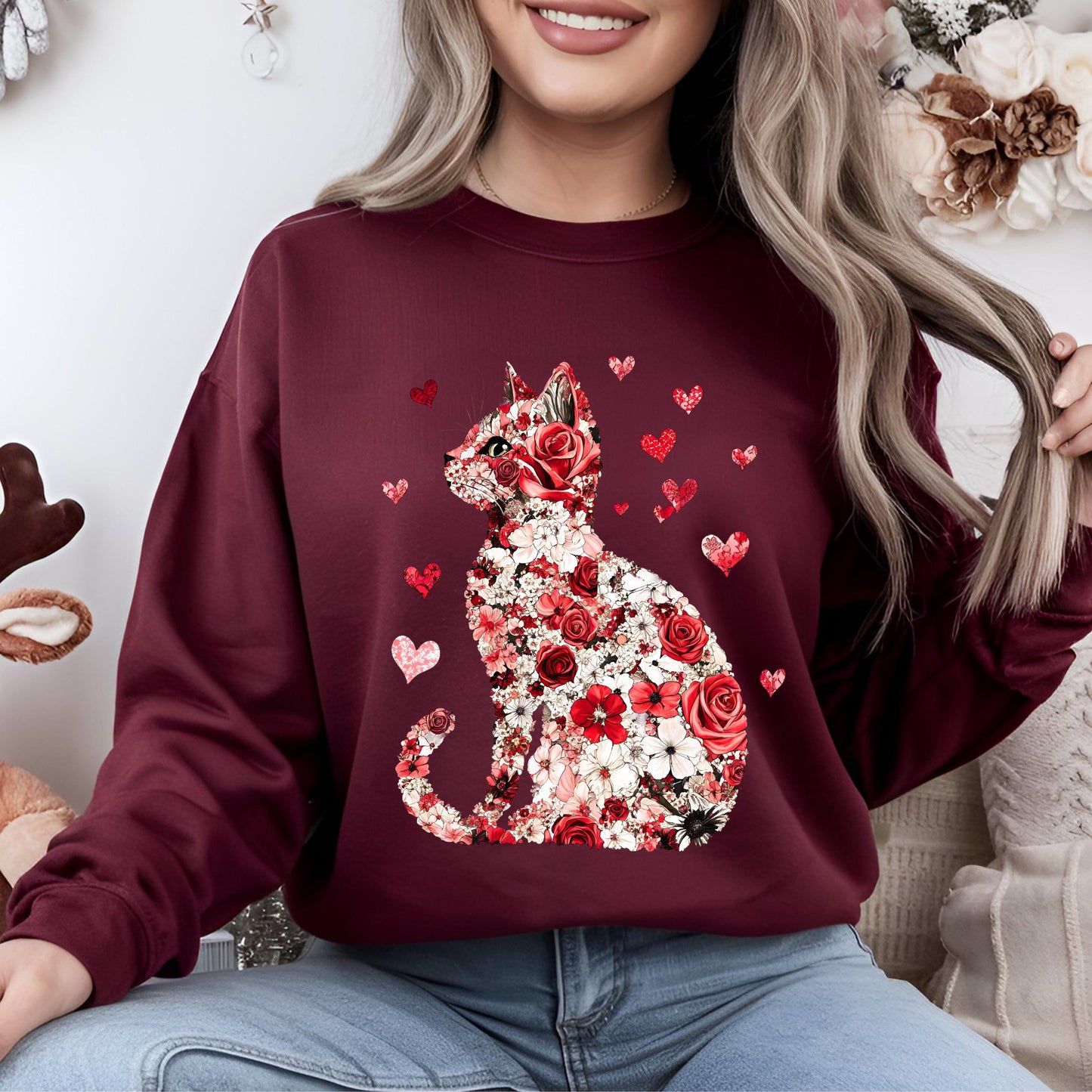 Valentines Cat Sweater