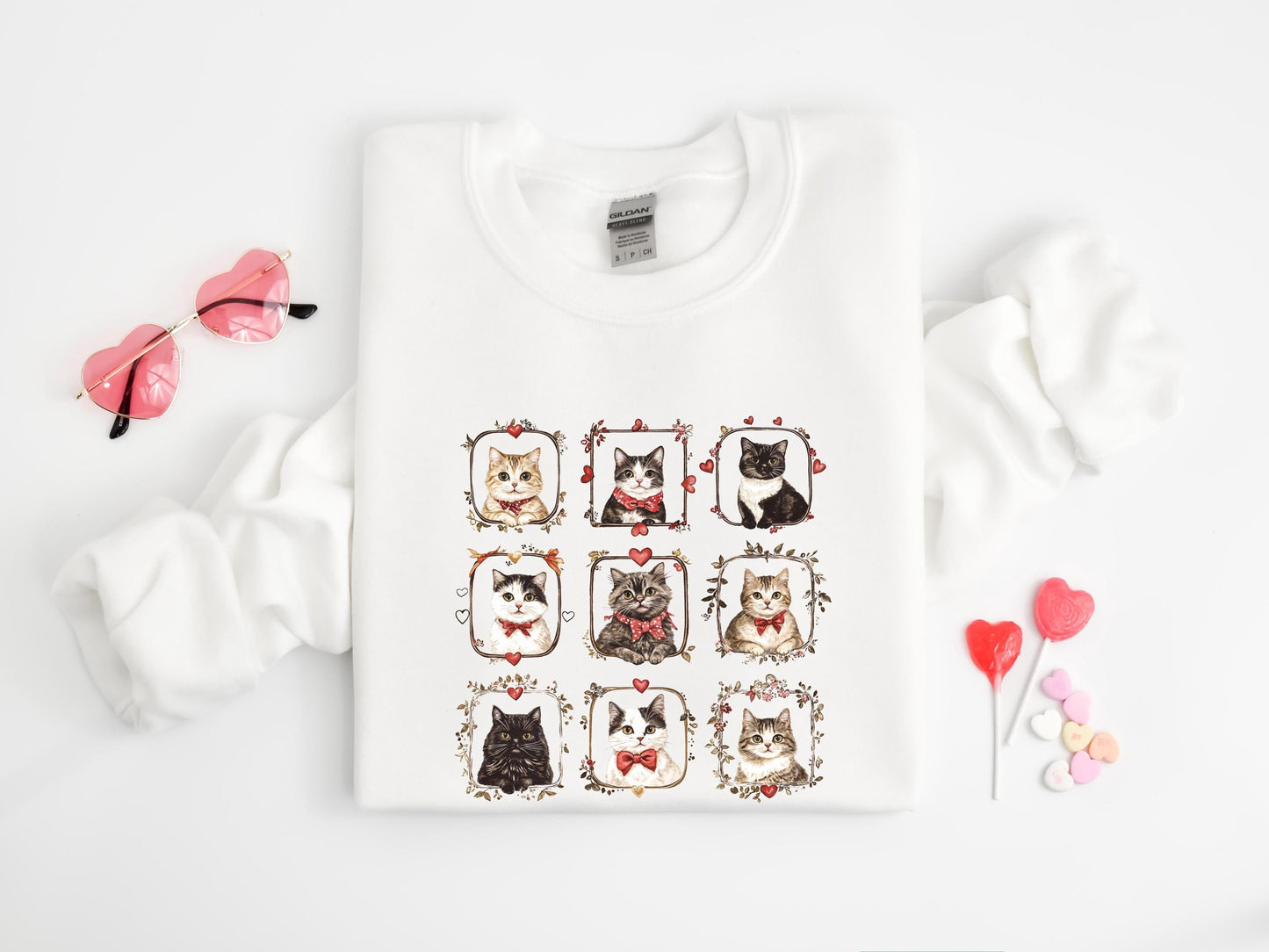 Valentines Cat Sweater V2