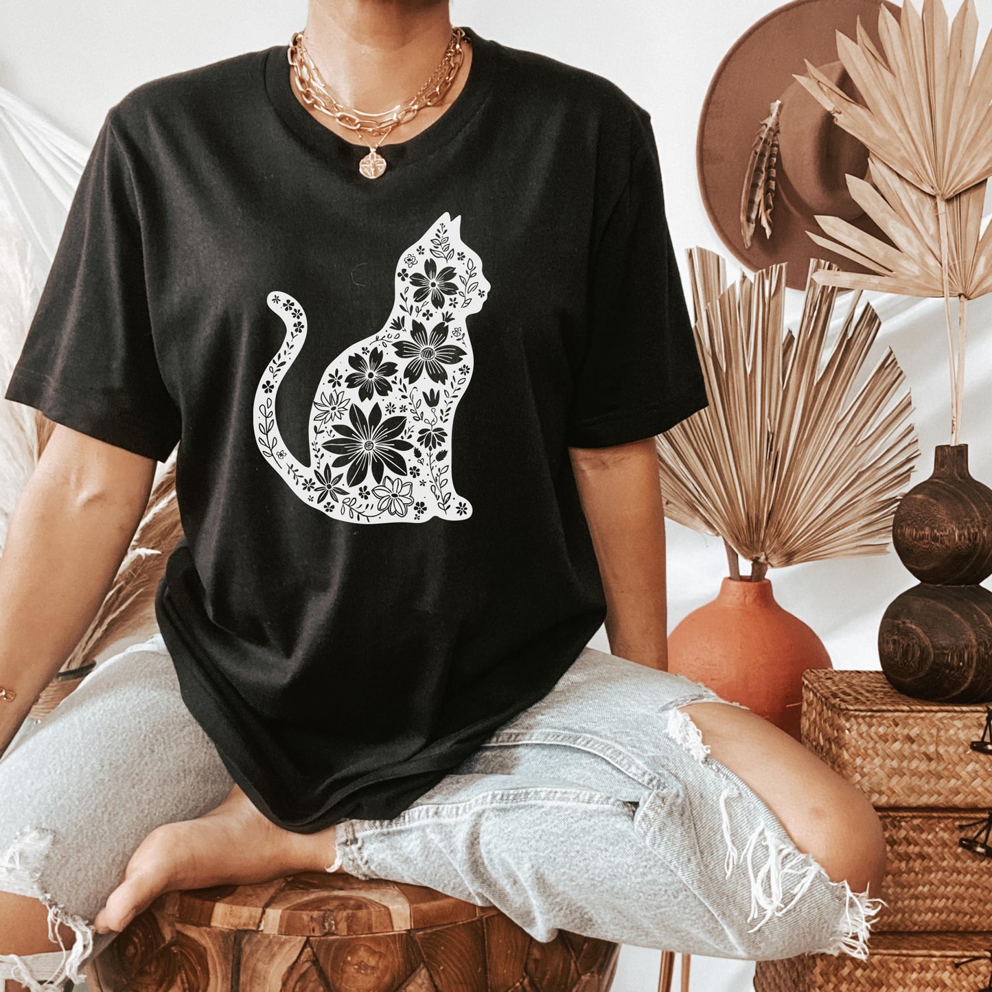 Cat Flower Tee V2