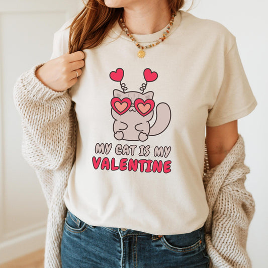 My Cat Is My Valentine Tee