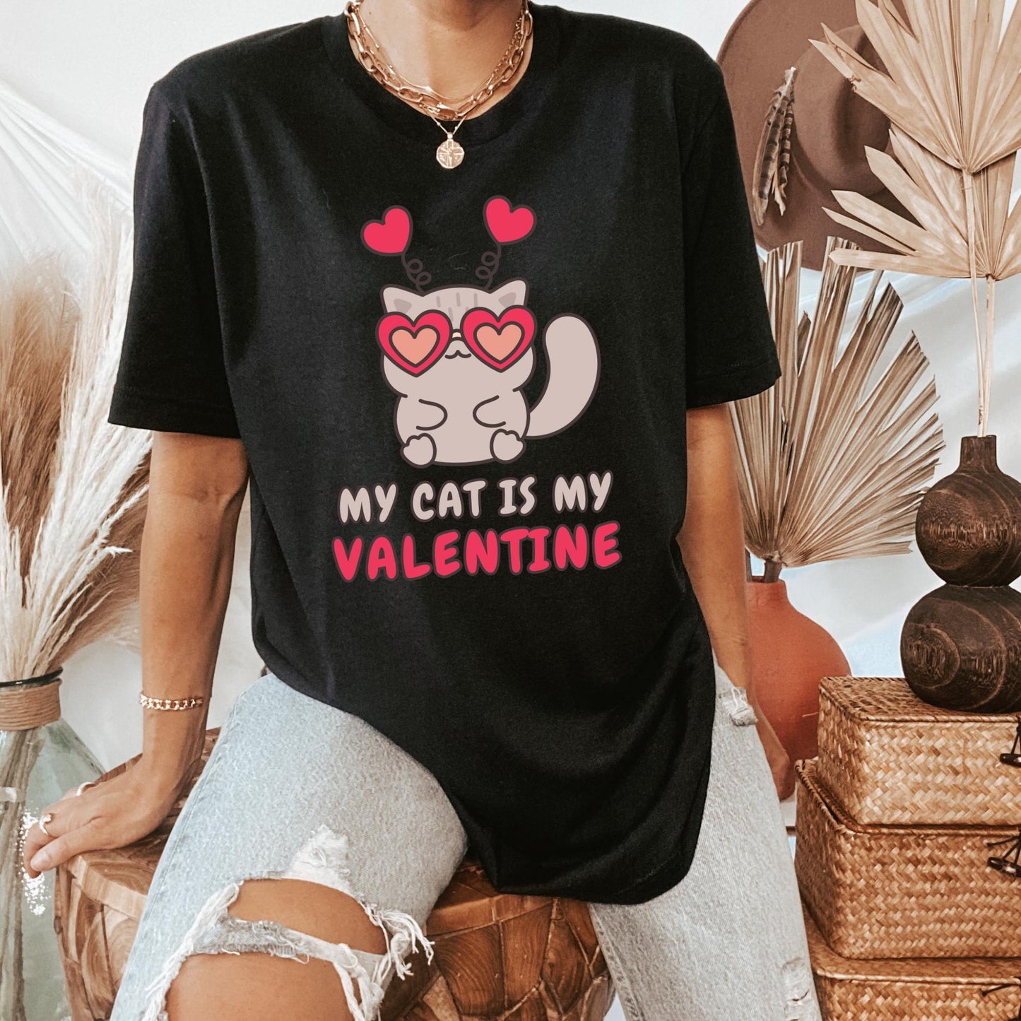 My Cat Is My Valentine Tee